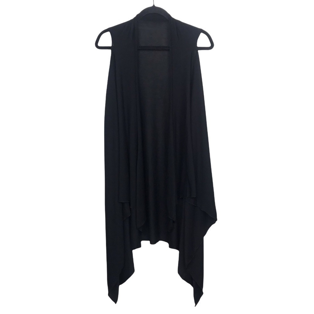 Gena Accessories Black Open Front Hi Low Cardigan